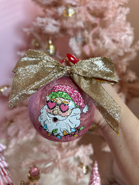 Santa Glitter ornament