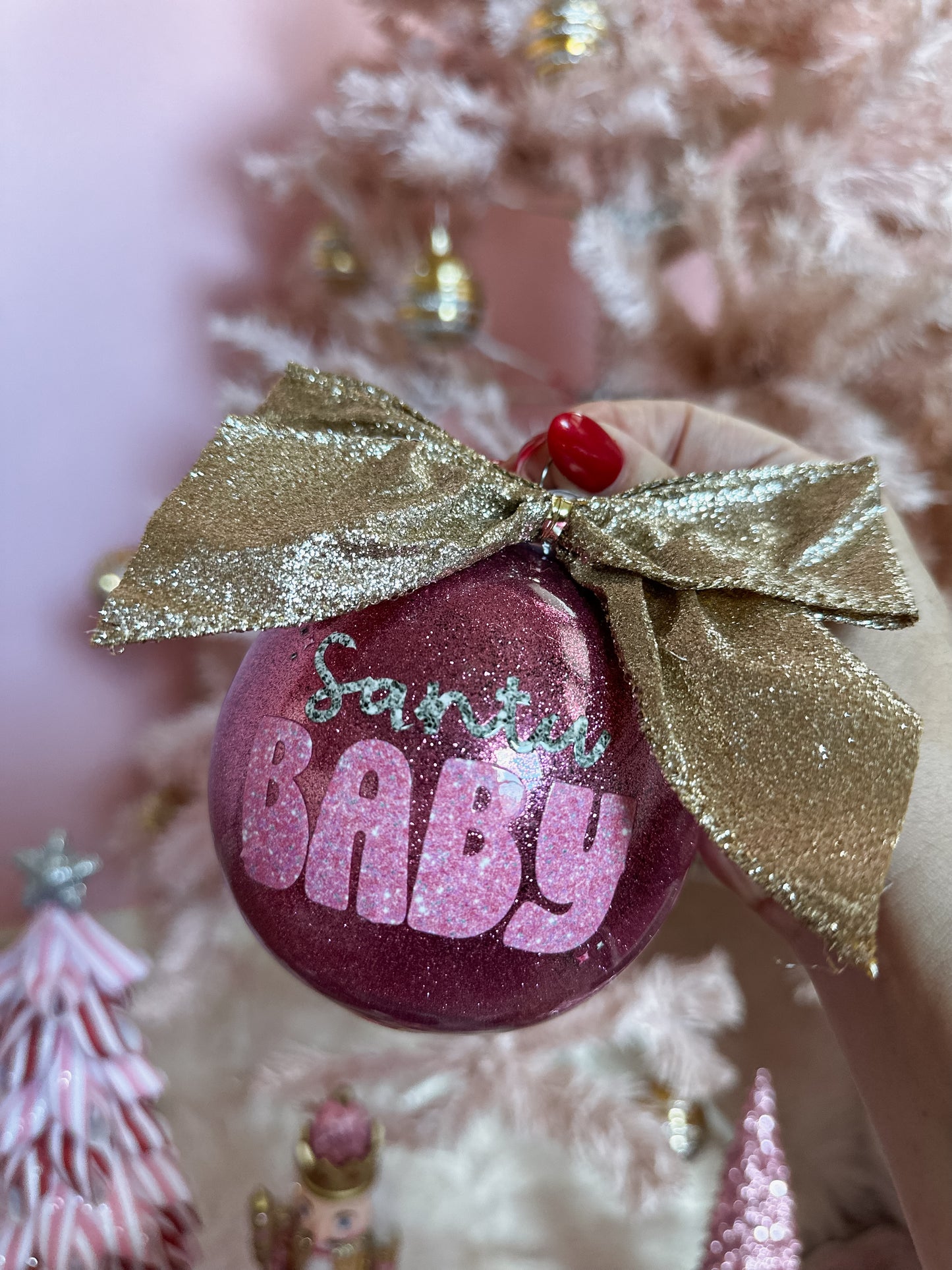 Santa Baby Glitter ornament