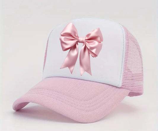 Pink Bow Trucker Hat